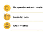 Tireuse à Bière Leffe Blonde 6L – Machine à Pression avec Fût Inclus