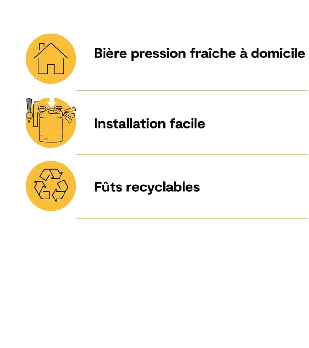 Tireuse à Bière Leffe Blonde 6L – Machine à Pression avec Fût Inclus