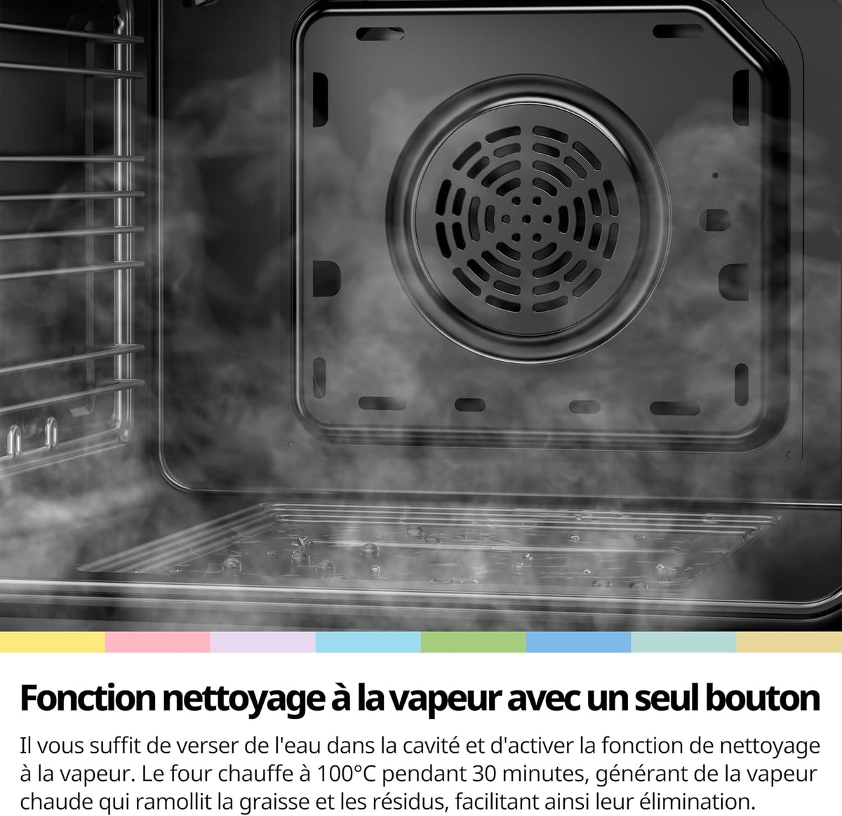 BK Four Noir Encastrable 70L Chaleur tournante