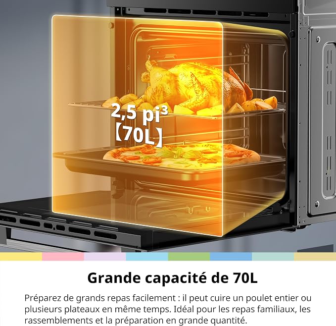 BK Four Noir Encastrable 70L Chaleur tournante