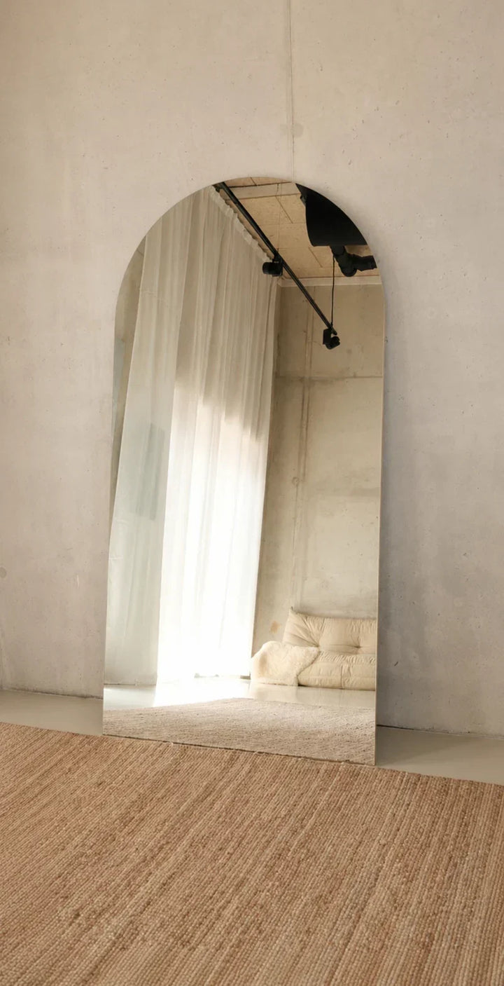 Miroir cintré pleine longueur Luna avec éclairage LED – 200 x 100 cm